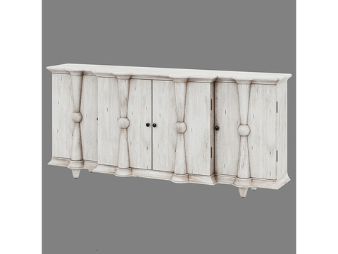  LoftDesigne 美式玄关柜3d模型 