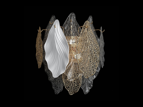  Cloyd 轻奢叶子壁灯3d模型 