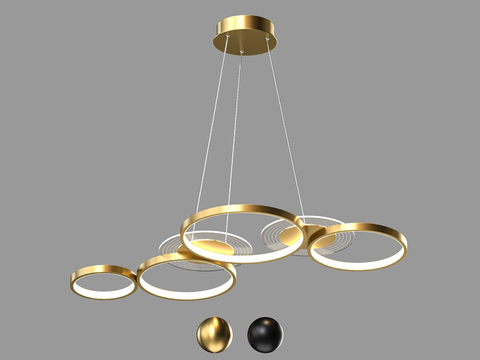  LampsShop 轻奢吊灯3d模型 