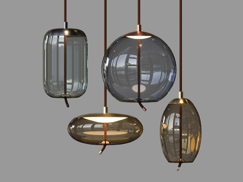  LampsShop 组合吊灯3d模型 