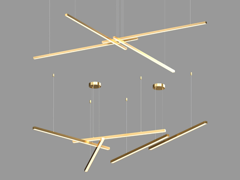  LampsShop 轻奢吊灯3d模型 