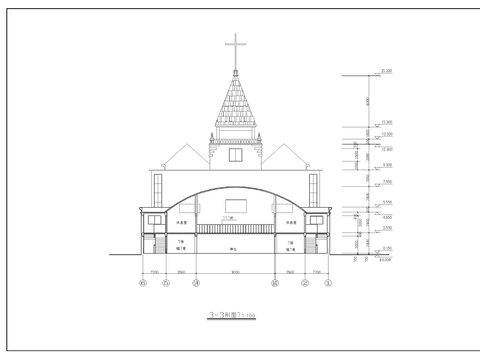  基督教會全套建筑圖cad施工圖 