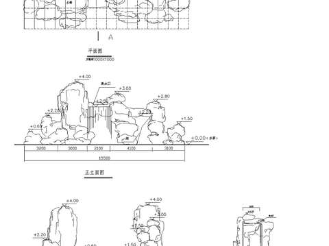  假山cad大样图 