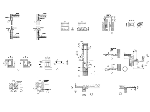  各种建筑构造做法cad大样图 