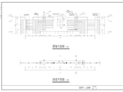  围墙CAD节点大样图 