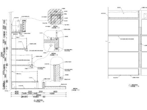  酒楼海鲜池详图cad大样图 