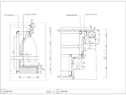  别墅壁炉CAD节点大样图 