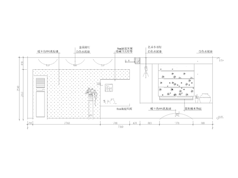  客廳裝修CAD施工圖 