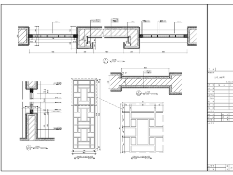  酒店大堂立面装修详图cad大样图 