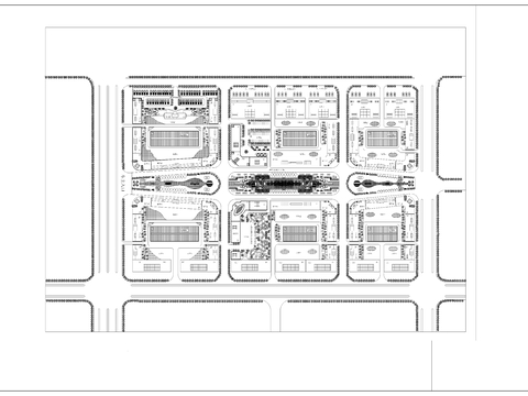  汽车城规划CAD平面图 