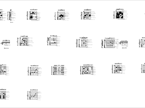  书柜小品cad图库 