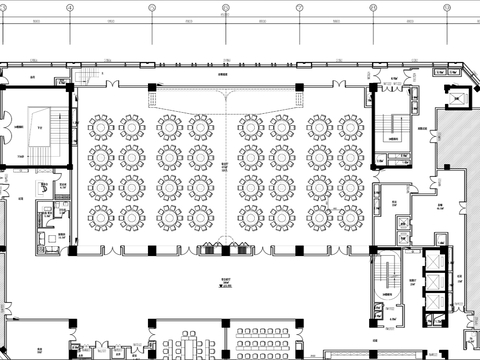 酒店宴会厅cad平面图