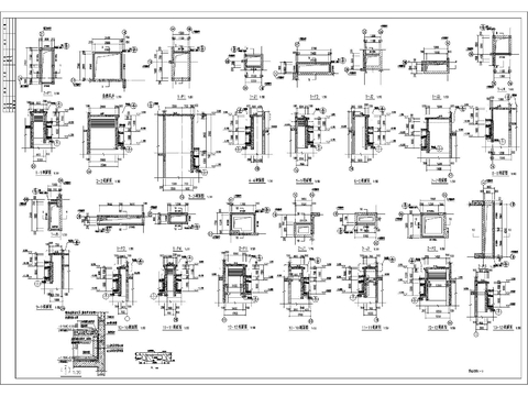  地下室CAD节点大样及风井大样cad图库 