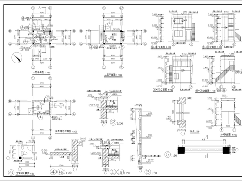  門衛(wèi)建筑CAD施工圖 