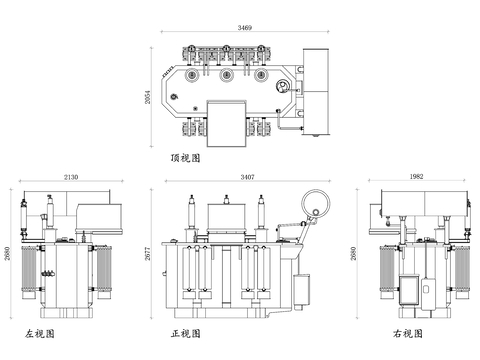  電源變壓器CAD施工圖 