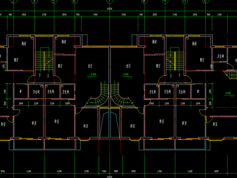  小区规划图结构图CAD平面图 