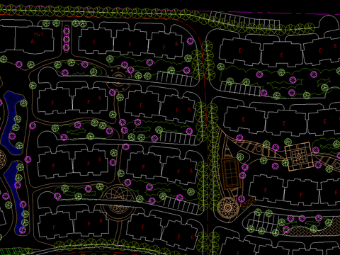  住宅小区建筑CAD平面图 