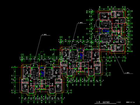  高层小区建筑CAD平面图 