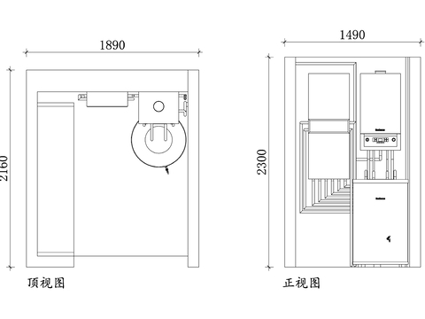  锅炉房CAD平面图 