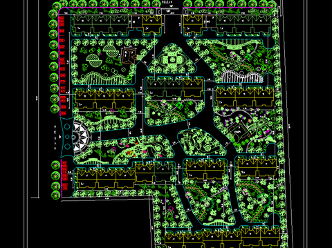  住宅小区建筑CAD平面图 