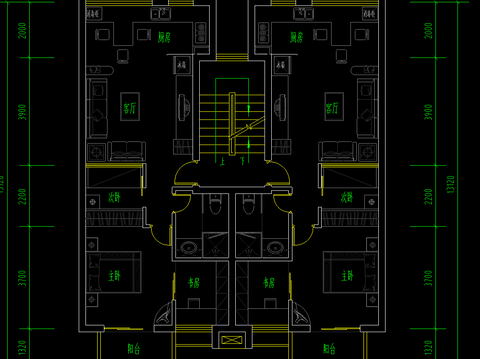  小区住宅 户型图CAD平面图 