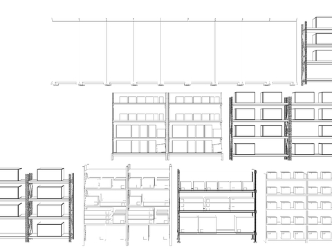  快递架子CAD图块 