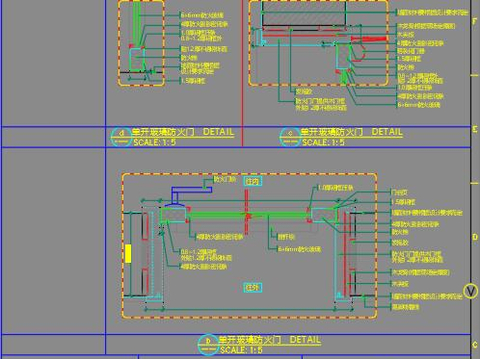  防火门节点大样图 