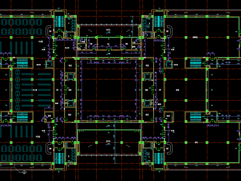  大學(xué)建筑CAD施工圖 