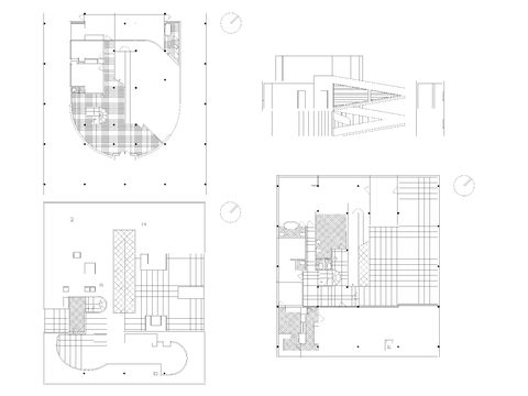  豪华别墅建筑项目cad大样图 