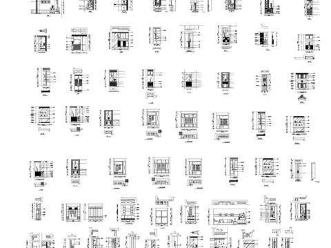  鞋柜合集cad图库 