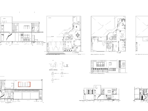  豪华住宅建筑项目cad大样图 