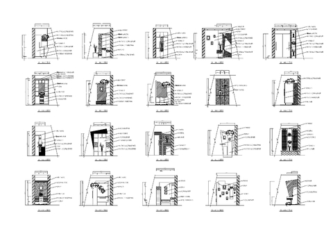  玄关衣帽柜cad图库 