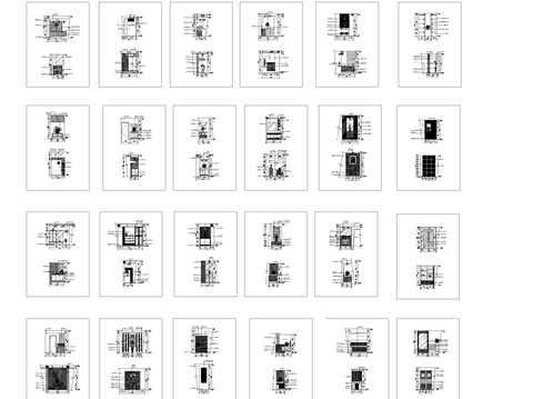  玄关合集做法cad图库 