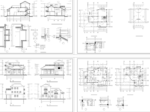  豪华别墅度假Dwg项目cad大样图 