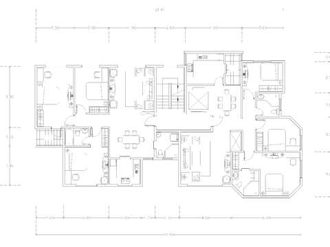  建筑平面戶型圖紙cad平面圖 
