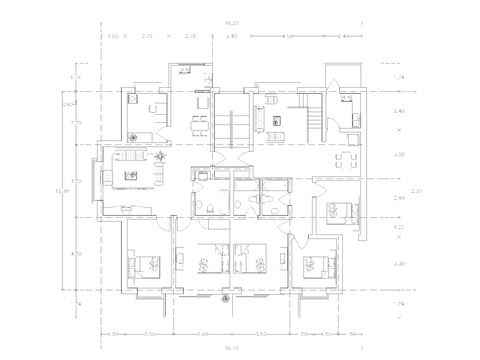  建筑平面戶型圖紙cad平面圖 