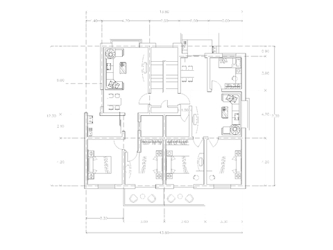  建筑平面戶型圖紙cad平面圖 