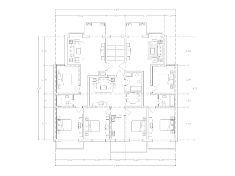  建筑平面戶型圖紙cad平面圖 