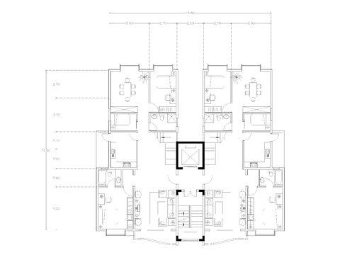  建筑平面户型图纸cad平面图 