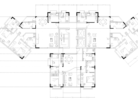 建筑平面户型图纸cad平面图 