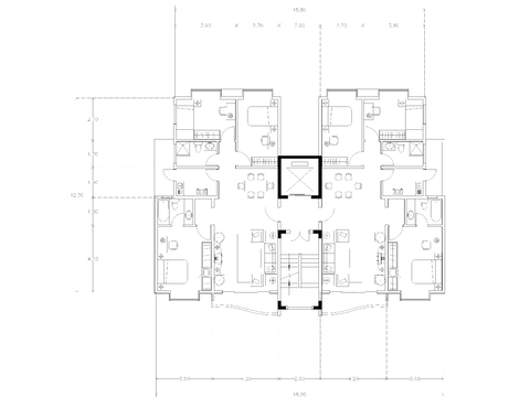  建筑平面戶型圖紙cad平面圖 