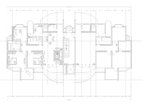  建筑平面戶型圖紙cad平面圖 