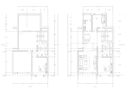  建筑平面户型图纸cad平面图 