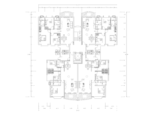  建筑平面戶型圖紙cad平面圖 