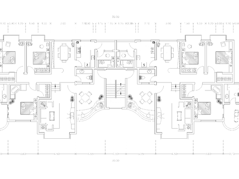  别墅住宅CAD平面图 