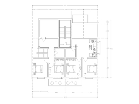  建筑平面户型图纸cad平面图 