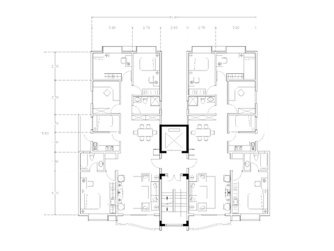  建筑平面戶型圖紙cad平面圖 