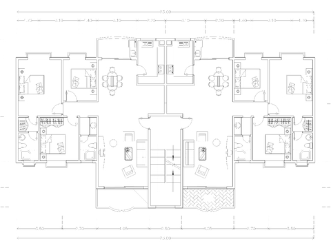  建筑平面户型图纸cad平面图 