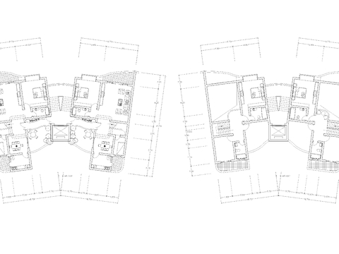  建筑平面户型图纸cad平面图 