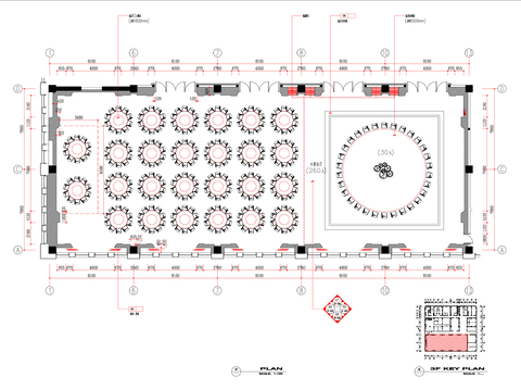  宴会厅cad施工图 